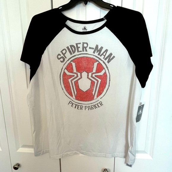 NWT, Disney, Spider-Man Peter Parker Baseball Tee, 2X - Picture 2 of 4